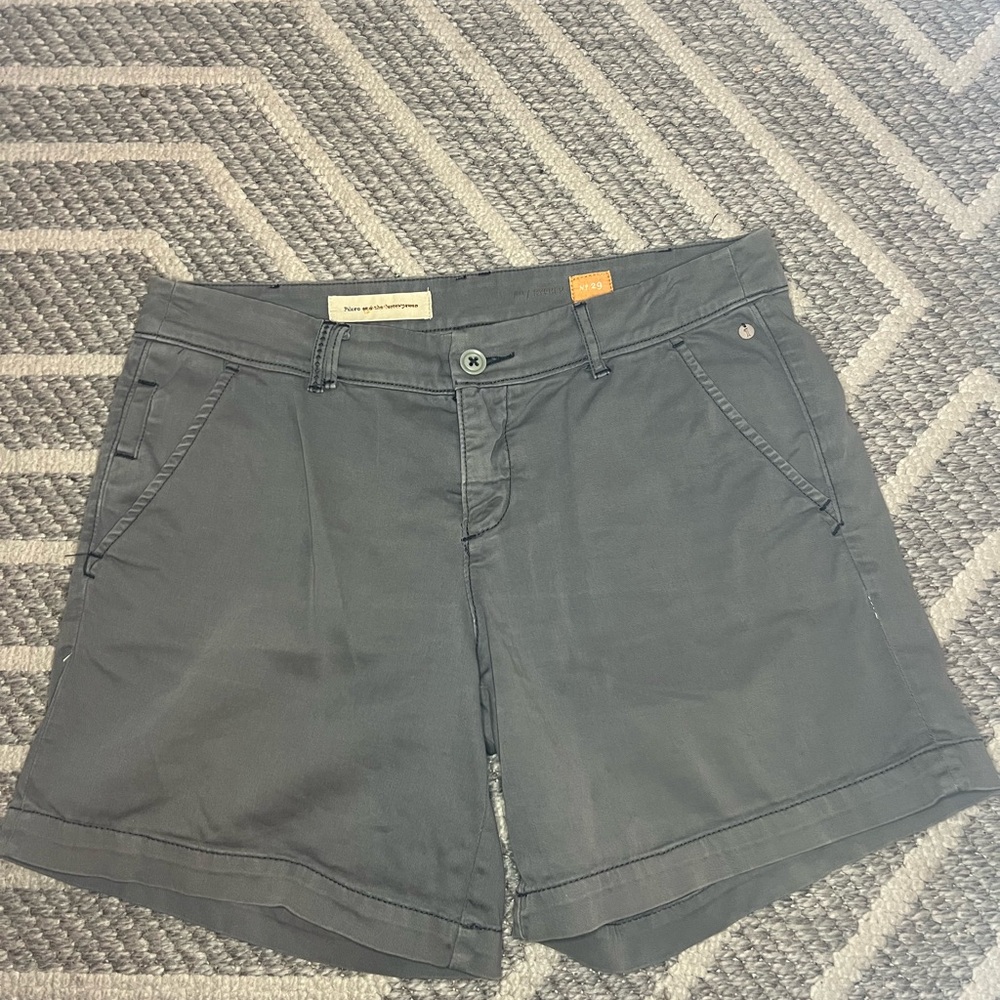 Pilcro and the Letterpress Charcoal Gray Bermuda Shorts